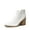 WHITE-PU, variant on Women’s Chunky Heel Pointed-Toe Ankle Booties