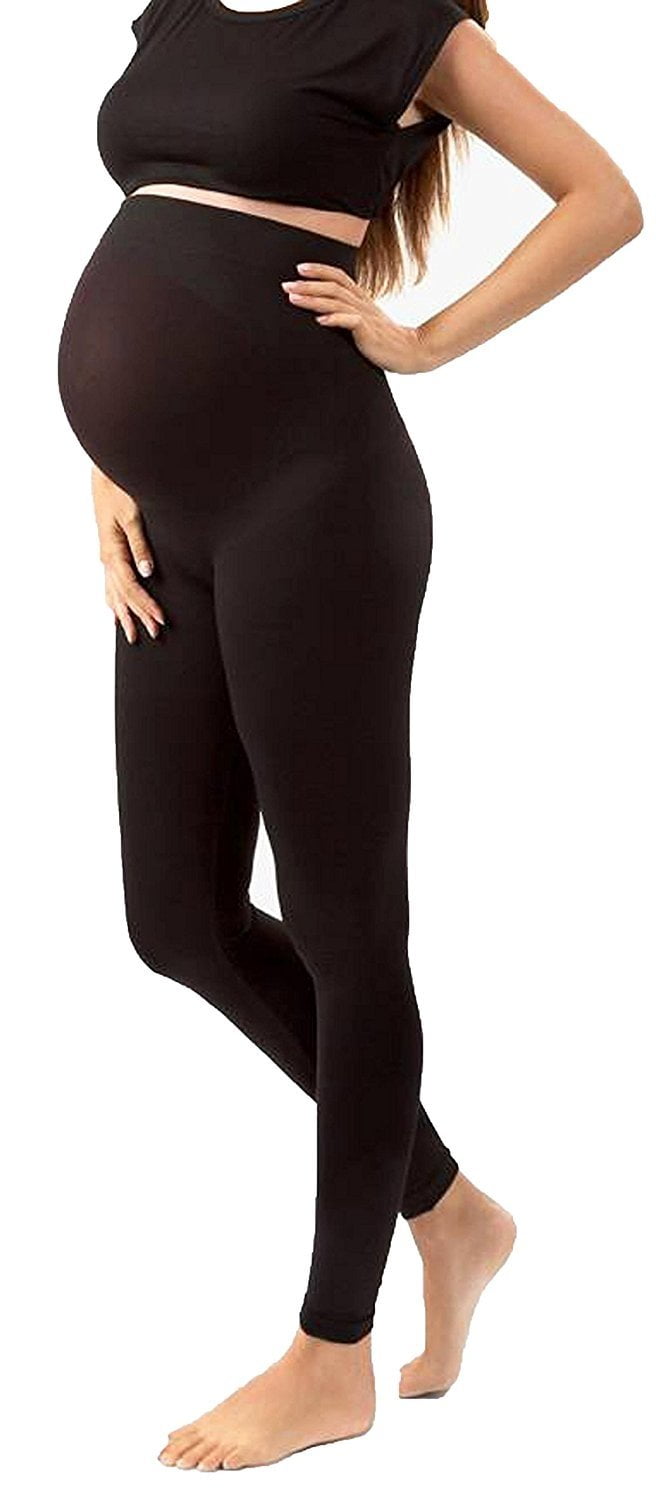 Maternity Over the Belly Super Soft Support Leggings Maternity Clothes Stretch Material
