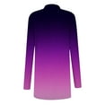thumbnail image 5 of HVOBTTY Women's Fashion Clothing, Cardigan for Women, Ladies' Casual Long Sleeved Gradient Printed Long Sleeved Top Cardigan Jacket Purple XXXXXL, 5 of 5