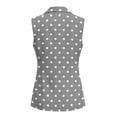 thumbnail image 3 of Uorisanigo Polka Dots Women's Suit Vest with Pockets Size S Open Front Sleeveless Womens Waistcoat Vest Lightweight V Neck Waistcoat Vests Casual, 3 of 7