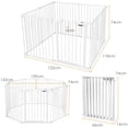 thumbnail image 2 of Patiojoy 8 Panels Safety Gate Metal Playpen Fence Pet Barrier, 2 of 10