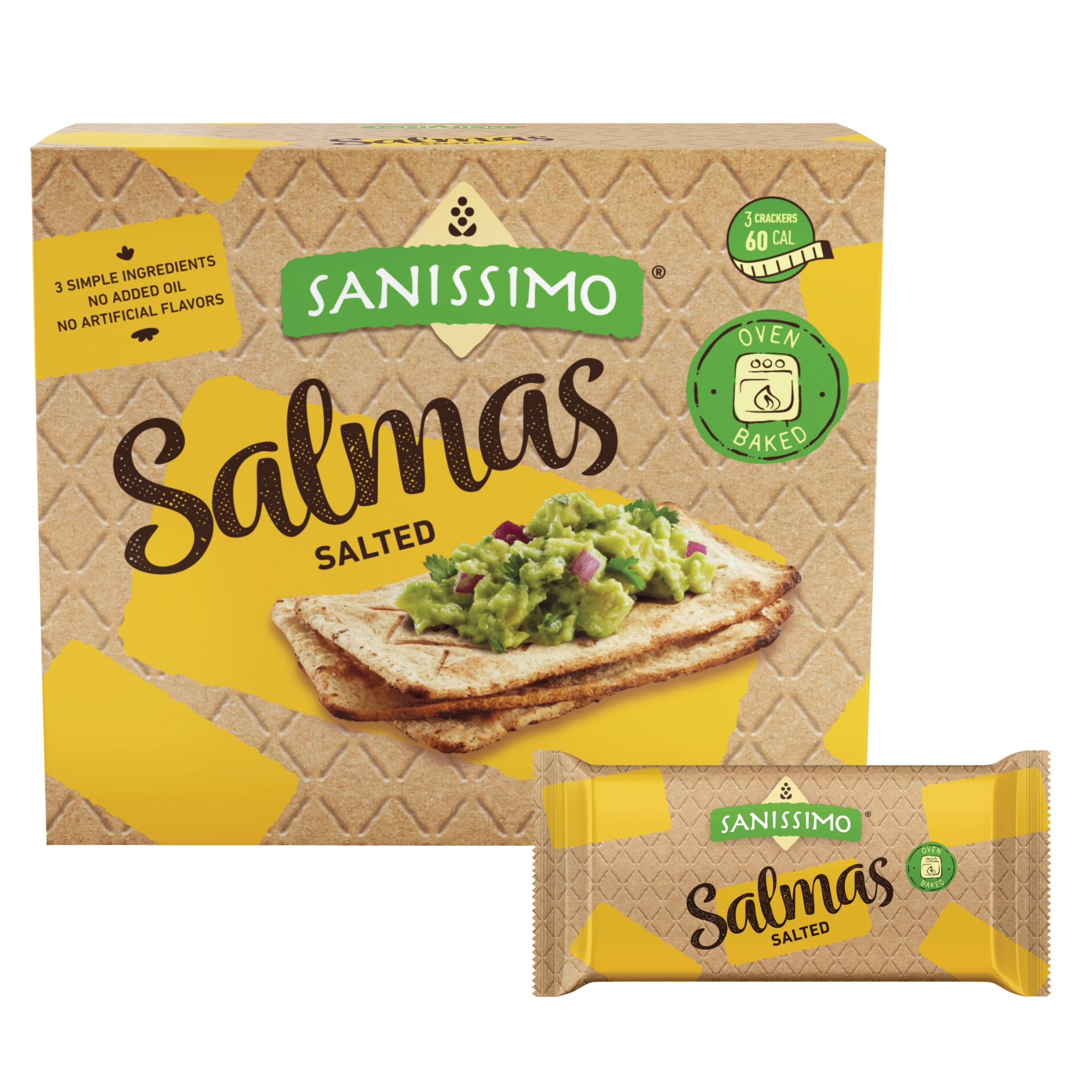 (14 pack) Sanissimo Salmas 8 pc / 0.63 oz Box, Salt Crackers