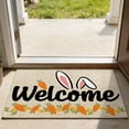thumbnail image 5 of Easter Carrot Themed Outdoor Welcome Mat, Rubber Back Quick Dry Absorbent Stain Resistant Non Slip Entrance Mat, Durable Low Pile Front Door Rug for Spring Home Entryway Patio, B, 5 of 6