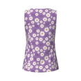 thumbnail image 5 of Lsque Daisies Flowers Printed Workout Tank Tops for Women, Athletic Sports Tank Tops, Compression Sleeveless Dry Fit Shirts,Sleeveless Yoga Shirt-Large, 5 of 9