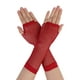 thumbnail image 1 of 2 Pares De Guantes Sin Dedos  Codo Longitud Para Mujer Rojo Una Talla, 1 of 5