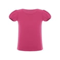 thumbnail image 2 of Zaldita Kids Girls Solid Color Basic T-shirts Cotton Round Neck Short Sleeve Blouse Tee Tops Hot Pink 6-12 Months, 2 of 5