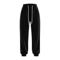 thumbnail image 6 of JOANKDMI Velour Joggers for Women Sweatpants Buttery Soft Thermal Baggy Tapered Cuffed Ankle Elastic Drawstring Waist with Pockets for Winter Lounge Athletic Track Pants, 6 of 7