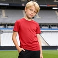 thumbnail image 2 of T-Shirts pour Enfants à Manches Courtes, Chandails Rouges pour Garçons, Col Rond, T-Shirts d'Été pour Garçons, T-Shirt Jeunesse 4-5 Ans, 2 of 6