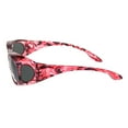 thumbnail image 3 of Womens 63mm TAC Polarized Geometric Graphic Print Fit Over Sunglasses Red Black, 3 of 4