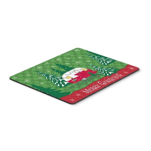 Christmas Vintage Glamping Trailer Mouse Pad, Hot Pad or Trivet