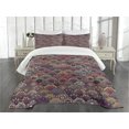 thumbnail image 3 of Ambesonne Moroccan Quilted Bedspread Set 3 Pcs, Retro Ornate Mandala, King Size, Multicolor, 3 of 5