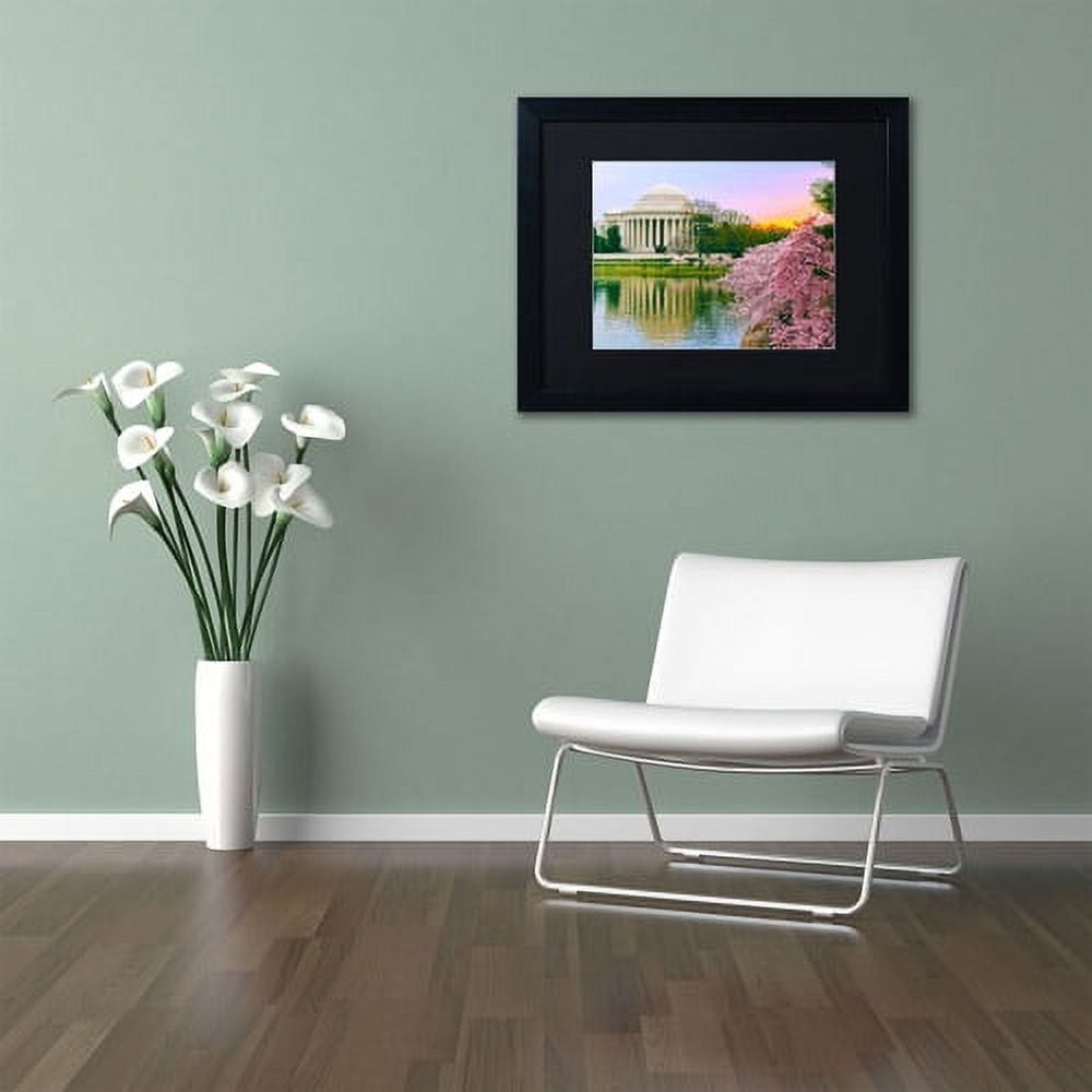 Trademark Fine Art "Cherry Blossoms 2014-6" Canvas Art by CATeyes, Black Matte, Black Frame