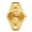 Gold with Gold Dial, variant on Women’s Silver Bangle Watch Stylish Oval Dial Cuff Watch Quartz Watch with Hollowed