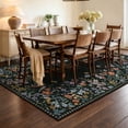 thumbnail image 4 of Wonnitar 6x9 Floral Washable Rug, Black Rugs for Bedroom, Soft Low Pile Living Room Area Rug, Non-Slip Throw Carpet for Dining Room Office, 4 of 12