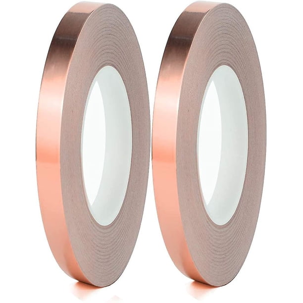 Cinta De Cobre Conductiva Doble Cara Con Adhesivo 20M - 10mm | Blindaje EMI Para Circuitos DIY Y Soldadura - Todo Lo Que Necesitas En Robotica De Competencia - Eficaz