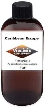 Caribbean Escape 8 oz Bottle for Candle Making, Soap Making, Tart Making, Room Sprays, Lotions, Car Fresheners, Slime, Bath Bombs, Warmers