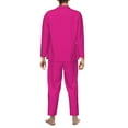 thumbnail image 5 of Bingfone Men'S Pajama Set 2 Piece Loungewear Pjs, Long Sleeve With Pajama Pants-Darkmagenta, 5 of 9