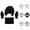 Black, variant on Kids Winter Knit Hat Scarf Gloves Set Warm Lined Touchscreen Soft Thick Cold Weather Accessories 3PCS Cozy Outdoor Snow Wear for Boys Girls Toddler Comfort Fit Christmas Gift Ideas Ski
