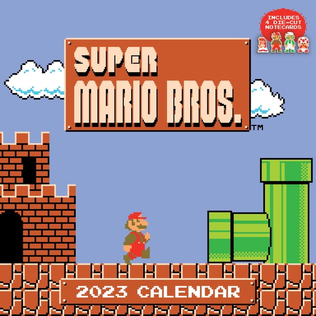 Super Mario Bros. 8Bit Retro 2023 Wall Calendar Ubuy Monaco