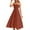Brown, variant on Jamsmile Women Dress Summer Solid Color Spaghetti Strap Daily Party Beach Swing Long Dresses Holiday Sundress Maxi Dresses