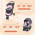 thumbnail image 5 of Baby Trend Skyview Stroller Travel System with EZ Flex-Loc Infant Car Seat, Flora, 5 of 5