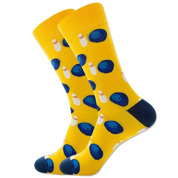 Chaussettes à Moins de 5$ Multicolores 5 Paires de Chaussettes Longues en Coton pour Hommes Automne et Hiver Série Ball Jacquard