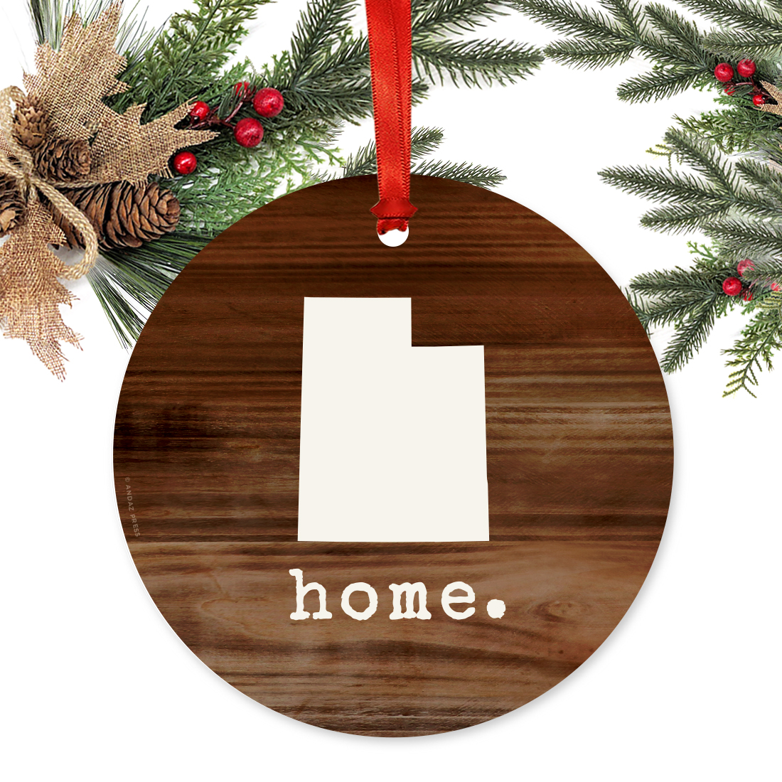 Ornaments Home Décor Christmas Ornament Ornament Map Utah Map Utah