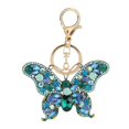thumbnail image 1 of Zinc Alloy Rhinestone Butterfly Keychain Sparkling Car Keyring Handbag Key Chain Blue, 1 of 1