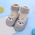 thumbnail image 2 of Otqutp Children Round Toe Sneakers Autumn and Winter Cute Children Toddler Shoes Blat Bottom Non Slip Socks Shoes Warm and Comfortable Cartoon Bear Squirrel Pattern, 2 of 4