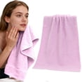 thumbnail image 2 of Cozival Cotton Hand Towels, 35X75Cm Pure Cotton Towel, Thickened Highly Absorbent Soft Face Hand Towel, Plain Color Quick-Dry Household Bath Towel, Absorbent Face Towels, Light Violet, 2 of 8