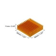 thumbnail image 2 of Uxcell 4Pcs 40x40x11mm Heatsink Aluminum Radiator With Fixed Sticker for Chip CPU, Power Transistor, FET, IC,Gold, 2 of 6