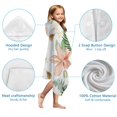 thumbnail image 7 of Pioneer Flower Floral Print Pattern Hooded Bath Towel，50"x30" for Ages 3 To 12 Kids, Quick Dry Lightweight Soft Microfiber Hood Beach Towel Cover Up for Kids, 7 of 7