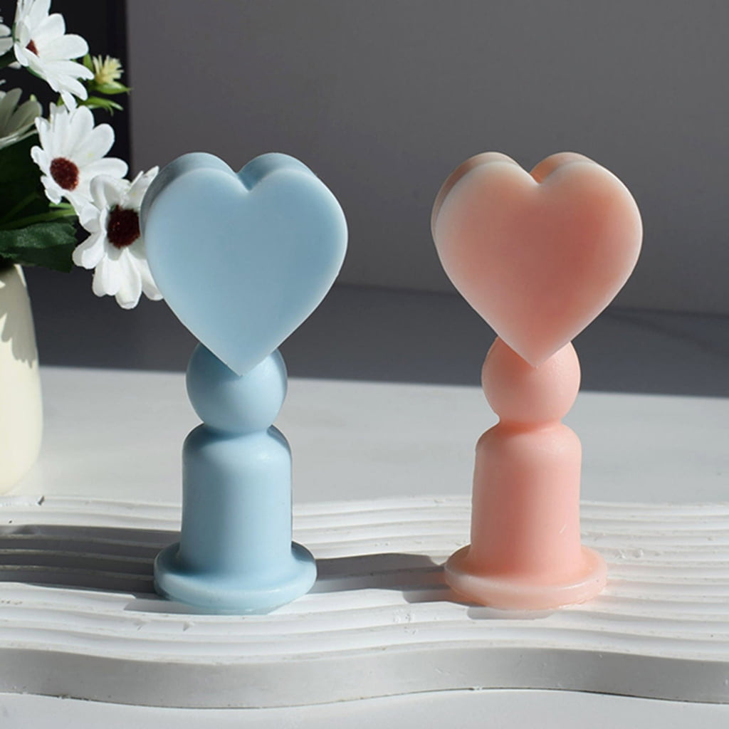 Heart Walking Stick Silicone Molds Epoxy Resin Silicone Molds for Candle Making