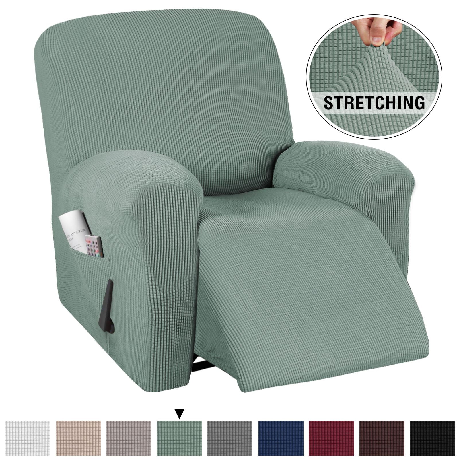 H.VERSAILTEX 1Piece Stretch Recliner Chair Slipcovers Jacquard Fitted