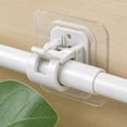 thumbnail image 6 of Curtain Rod No Drilling for Windows 27 to 84",Renter Friendly No Drill Adjustable Rod, 5/8 Inch Diameter Easy Install Non Screw Screwless Apartment Rods with Stick on Bracket Holder 2-Pack（white）, 6 of 15