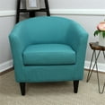 thumbnail image 2 of Pemberly Row 17.5" Traditional Fabric Club Chair in Carribean Blue, 2 of 5