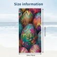 thumbnail image 2 of PHYHOO Easter Eggs Rainbow Sand Free Microfiber Beach Towel Lightweight Oversized Quick Dry for Swimming, Pool, Camping, Yoga, Traveling Essentials Accessories Vacation Stuff 30x60in, 2 of 8