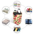 thumbnail image 5 of Kll Cherry Laundry Hamper,Large Canvas Fabric Lightweight Storage Basket Toy Organizer Dirty Clothes Collapsible Waterproof For College Dorms,Children Bedroom,Bathroom, 5 of 6