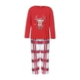 thumbnail image 1 of Diconna Ensemble de Pyjama de Noël Imprimé Parent-Enfant Hauts Pantalons à Carreaux, 1 of 9