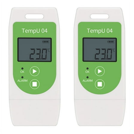 2X TempU04 USB Temperature Data Logger Recorder with 32000 Points Capacity Reusable TEMP Data Logger 30%