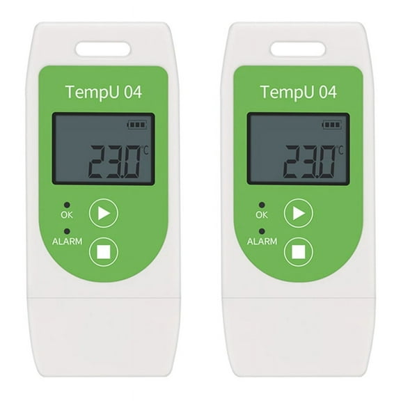2X TempU04 USB Temperature Data Logger Recorder with 32000 Points Capacity Reusable TEMP Data Logger 30%
