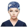 thumbnail image 2 of Hantrom Nurse Hat,Baseball Cap,Scrub Cap With Buttons Bouffant Hat With Sweatband for Womens and Mens,Scrub Caps,Surgical Caps,Hats For Men,C, 2 of 3
