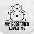 thumbnail image 4 of Inktastic My Godfather Loves Me Godson Bear Boys or Girls Baby Bib, 4 of 4