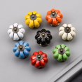 thumbnail image 3 of Decor Set of 1 Vintage Ceramic Pumpkin Drawer Pulls - Blue, 3 of 5