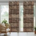 thumbnail image 5 of Outdoor Curtains for Patio Waterproof, Old Wooden Board Outdoor Privacy Panels Grommet, Rustic Farmhouse Brown Wooden Plank Blackout Outside Curtains for Porch/Cabana/Pergola/Gazebo 54"x84", 1 Panel, 5 of 8