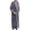 Gray, variant on VANLOFE Unisex Warm Pajamas Household Clothes Solid Bathrobe Lengthened Night-robe Woman's Nightgown Casual Robes Black Robes Sleepwear for Woman 3XL