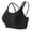 Black, variant on Strappy Sports Bra for Women, Criss-Cross Back Padded Yoga Bra , Wireless Medium Support Workout Tops