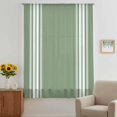thumbnail image 3 of Dark Sage Green Sheer Curtains 54 Inches Long, Farmhouse Sage Green White Striped Light Filering Curtains, Breathable Simi Curtain Privacy Drapes for Kitchen Bathroom Nursery Small Window Treatment, 3 of 9