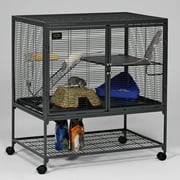 Critter Nation by MidWest Homes for Pets Single Unit Small Animal Cage, Habitat for Rats, Chinchillas, Ferrets, Sugar Gliders, Tool-Free Assembly, with Full-Width Doors, Shelf and Removable Base Pan
