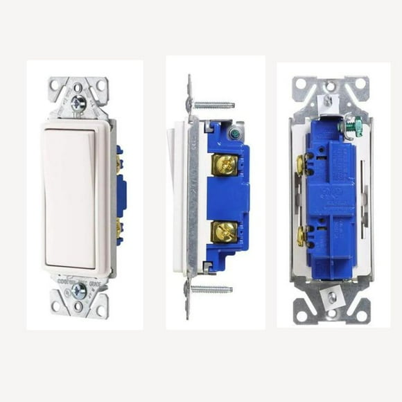 7501W - AC SWITCH ROCKER 15A 1P1T ON-OFF DECORA INSERT 120V/277V WHITE